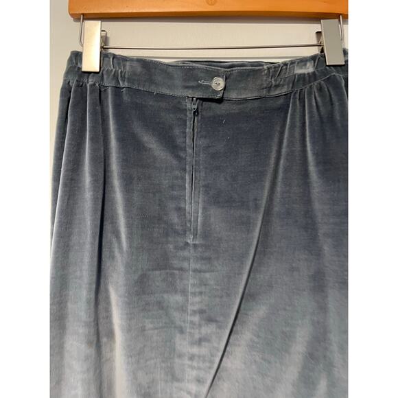 Vintage A-line Velour Skirt Steel Blue Size Small JL - Picture 7 of 9